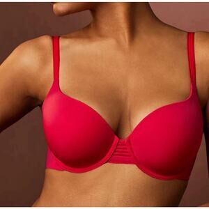 Le Mystere Second Skin Back Smoother Bra Size 32G Bright Pink NEW MSRP $68
